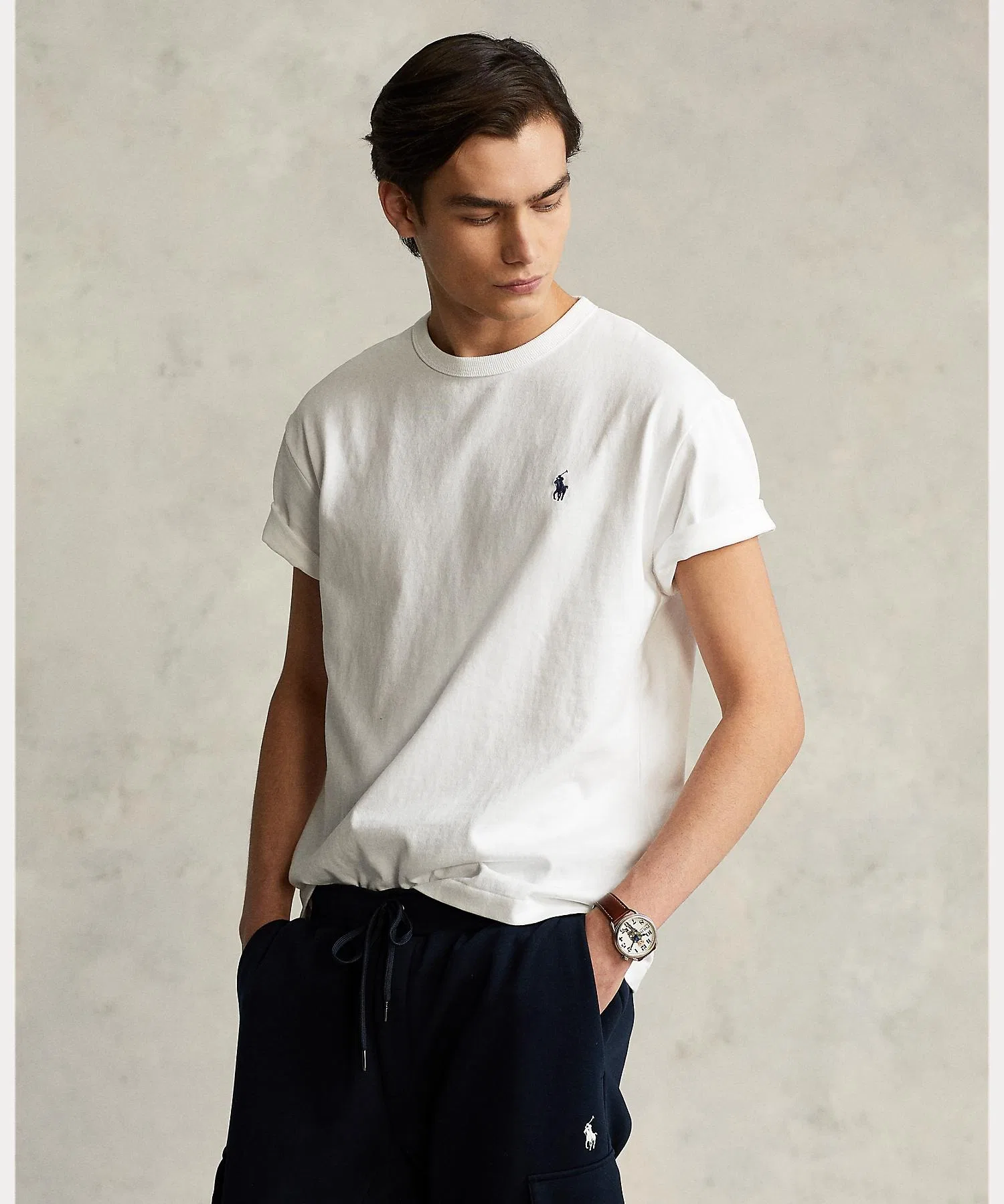 Унисекс футболка POLO RALPH LAUREN классического кроя из хлопка белая