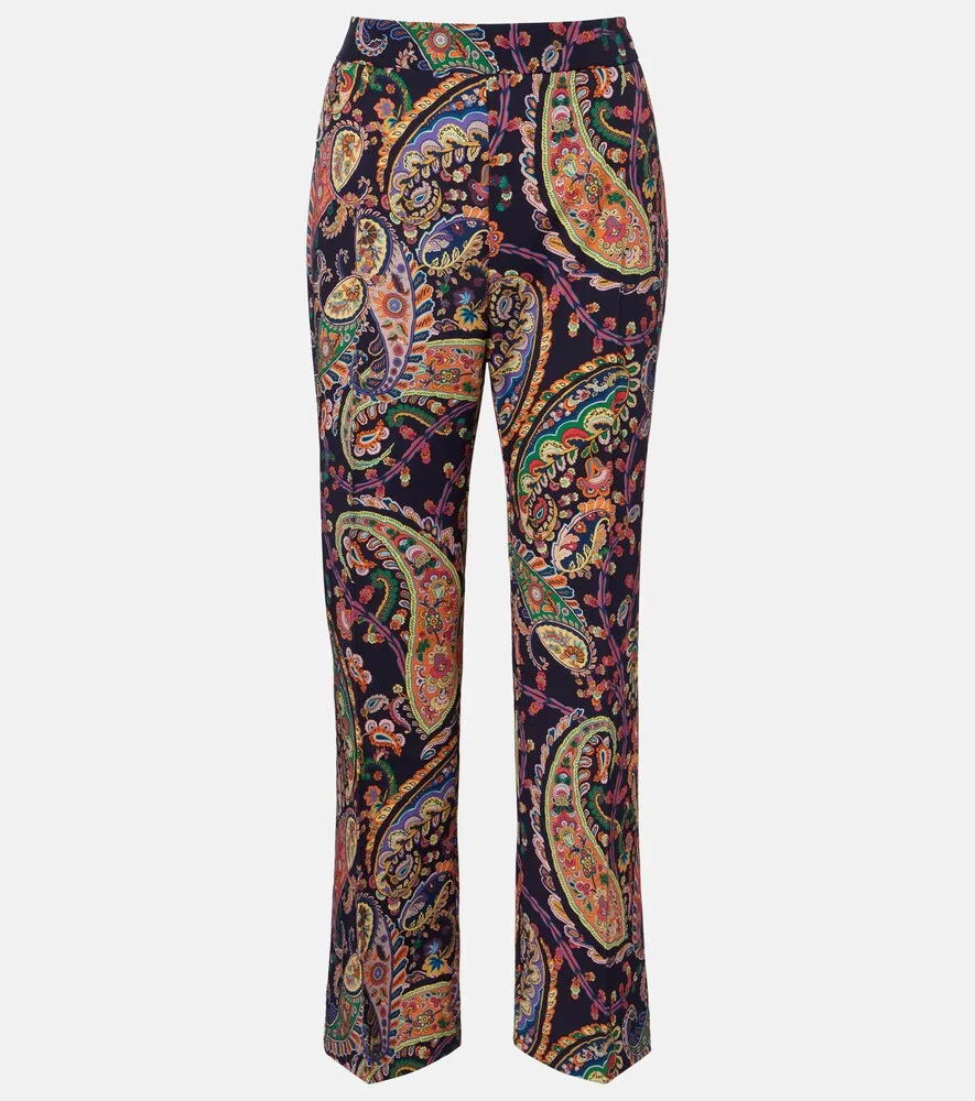 Прямые брюки с узором «пейсли» Etro, мультиколор
