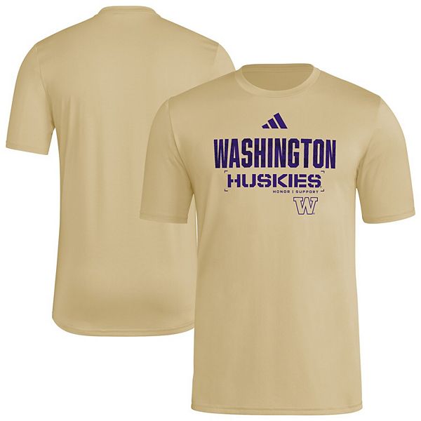 Мужская футболка aeroready washington huskies 2025 military appreciation pre-game Adidas — фото 2