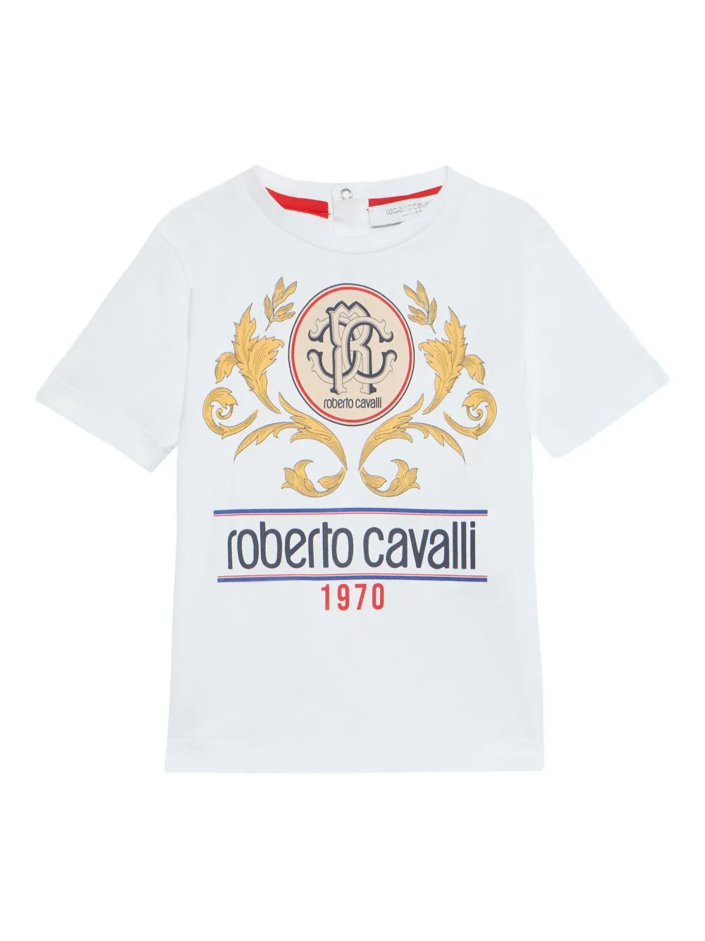 

Футболка с логотипом Roberto Cavalli, белый
