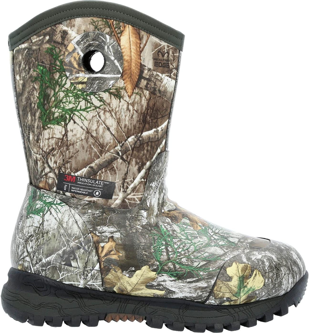 

Водонепроницаемые резиновые сапоги ROCKY Spike Little Kid с утеплителем, 400 г, Realtree Edge