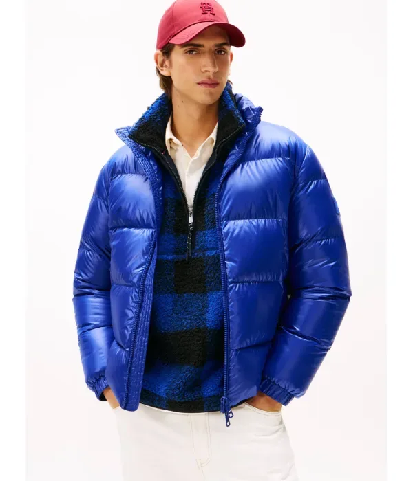 Блестящая пуховая куртка regular fit Tommy Hilfiger, васильковый