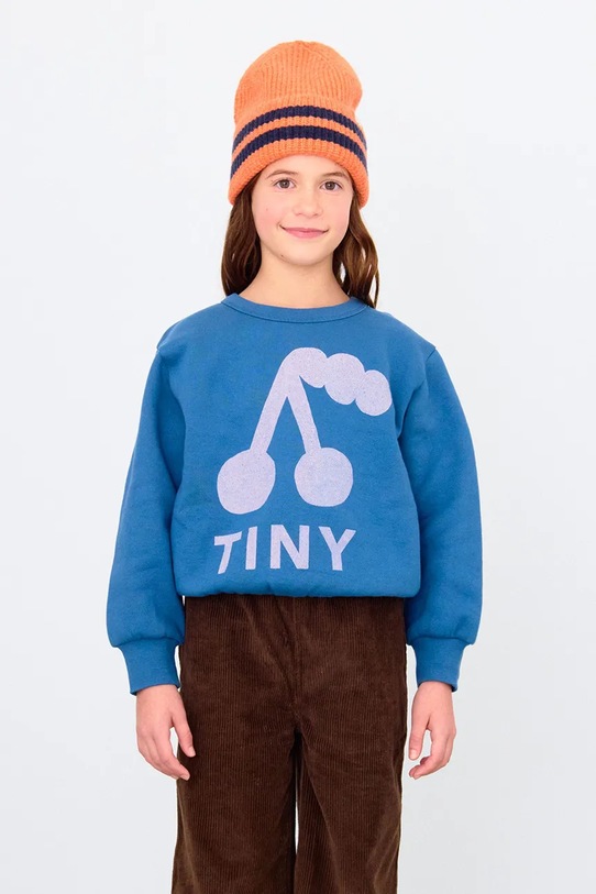 

Детская хлопковая толстовка CHERRY GRAPHIC SWEATSHIRT Tinycottons, синий