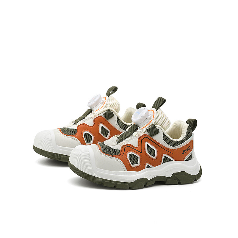 Кроссовки Jeep Kids Lifestyle Shoes Kids Low-top Olive Green/orange, зеленый — фото 3