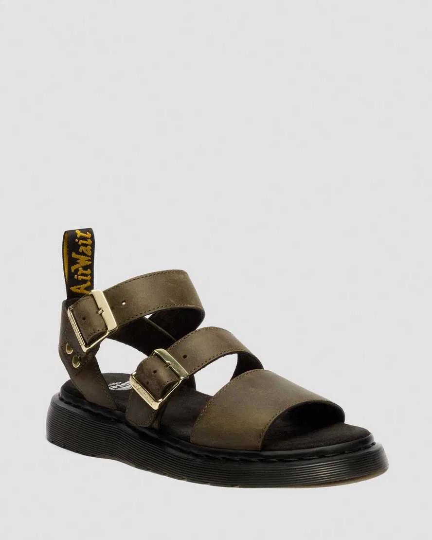 Кожаные гладиаторские сандалии Gryphon Dr Martens, зеленый