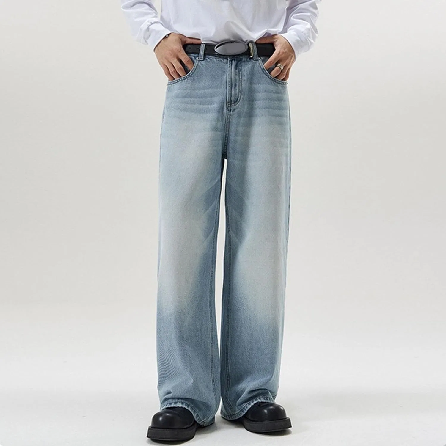 Джинсы Regular Fit Stretch, Light Blue — фото 4