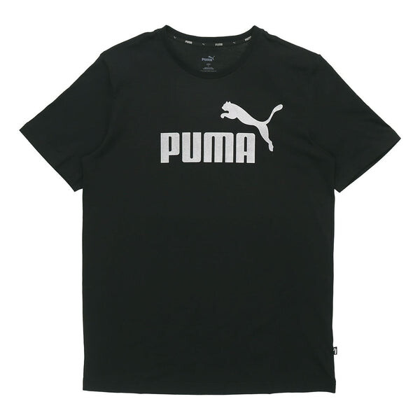 

Футболка logo printed short sleeve tee black Puma, черный