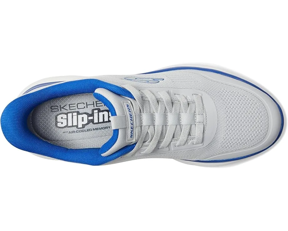 Кроссовки SKECHERS Summits Leyter Hands Free Slip-in, Gray/Blue — фото 2