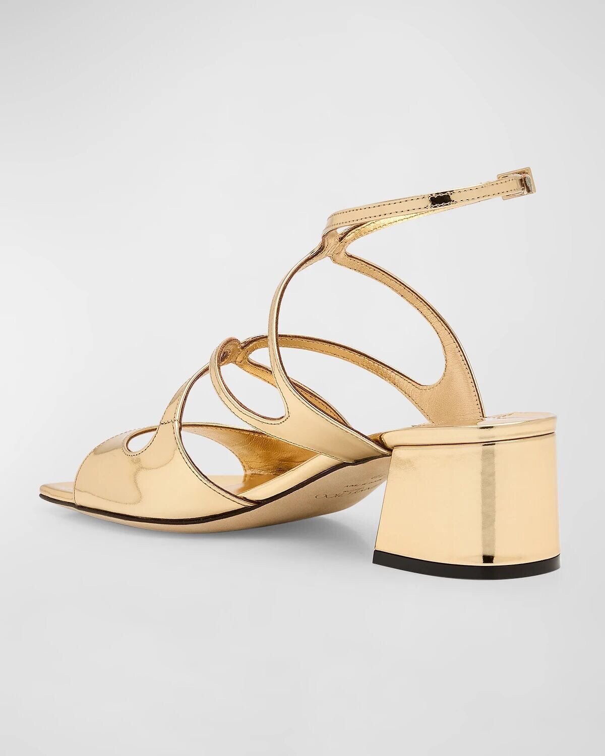 Сандалии Azilia с металлизированными ремешками Jimmy Choo, золотой — фото 4