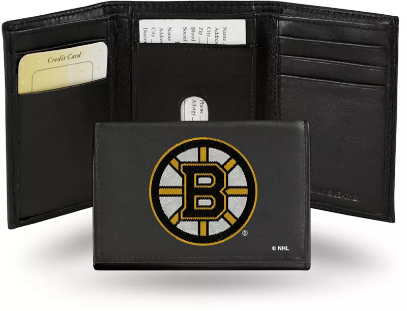 

Кошелек тройного сложения с вышивкой Rico Boston Bruins