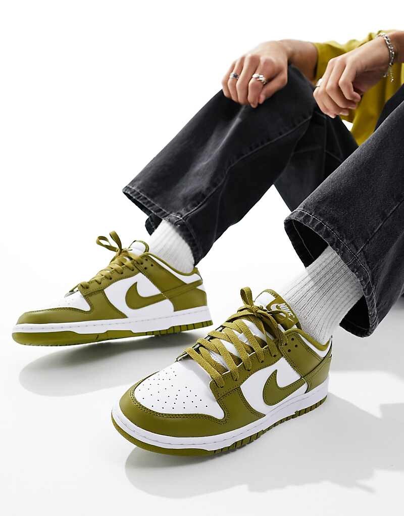 

Кроссовки Nike Dunk Low Retro белого цвета и цвета хаки, Белый, Кроссовки Nike Dunk Low Retro белого цвета и цвета хаки