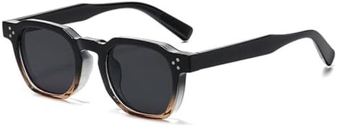 

Солнцезащитные очки 2026 года для женщин, ретро-очки с заклепками, модные солнцезащитные очки для мужчин, защита от УФ-излучения UV400, один размер, черный, чайно-серый MTZJH, One Color