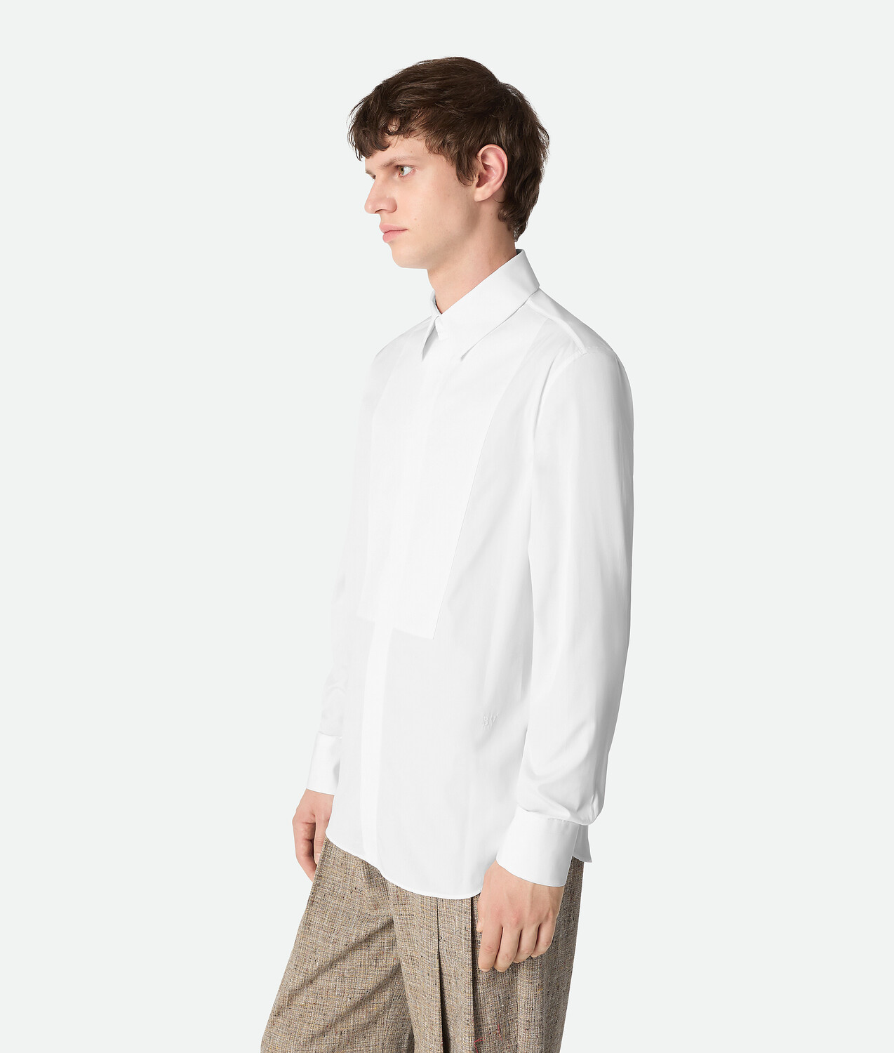 Poplin plastron shirt BOTTEGA VENETA, белый — фото 2
