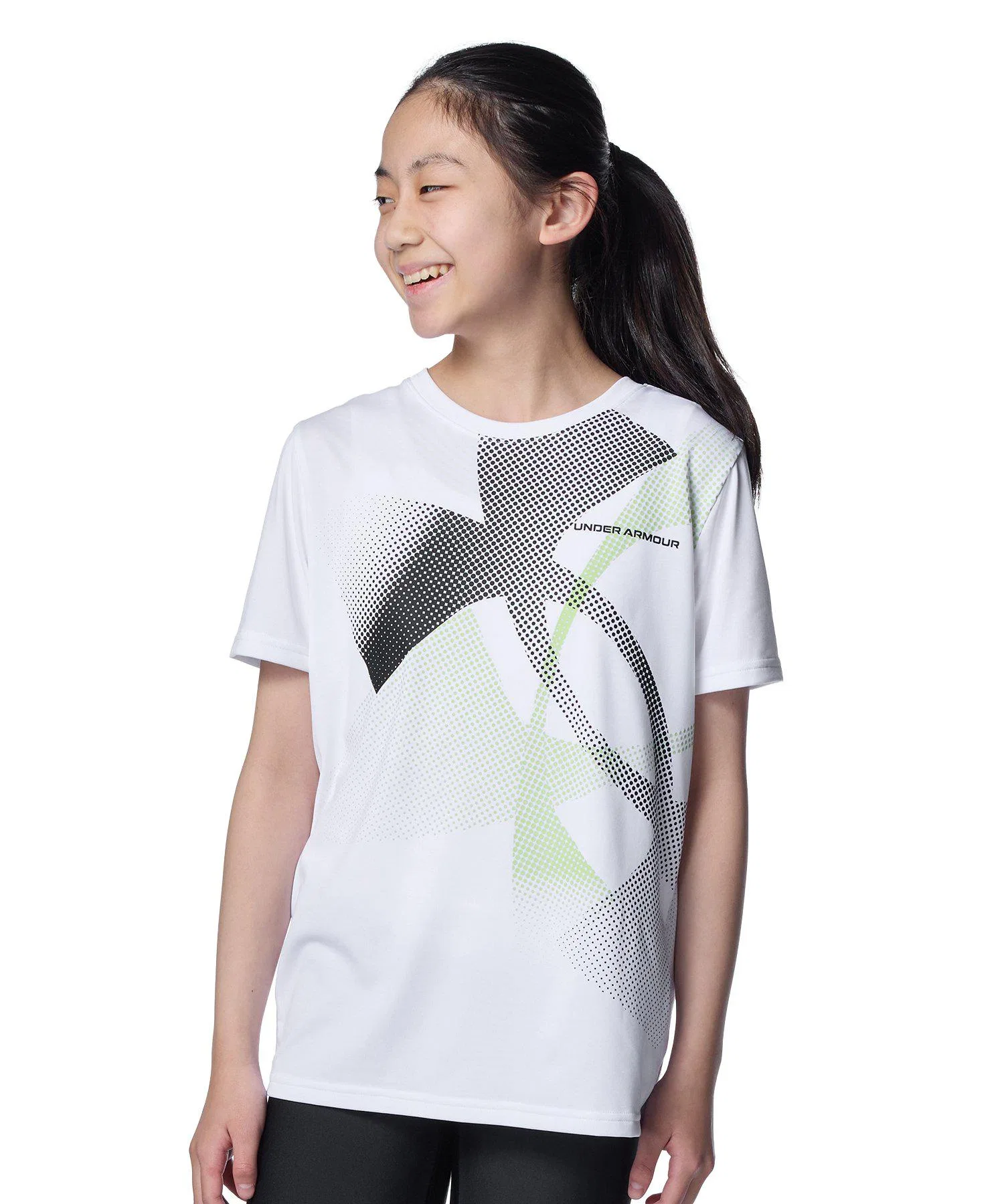 Детская футболка UA Tech Super Big Logo UNDER ARMOUR белая — фото 4