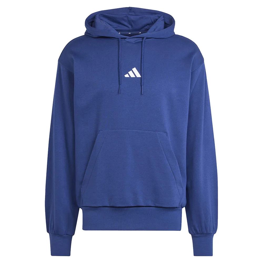 Худи adidas Essentials Feelcozy Fleece, синий — фото 3