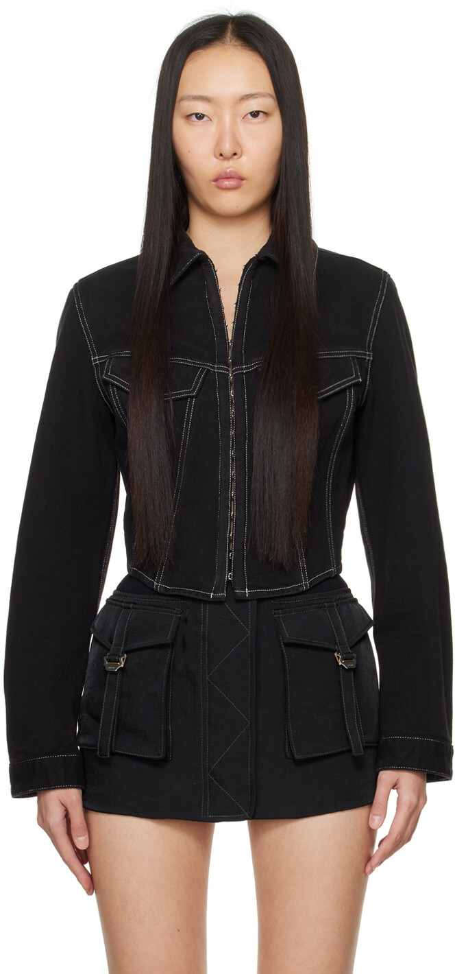 

Черная джинсовая куртка с корсетом RU Dion Lee