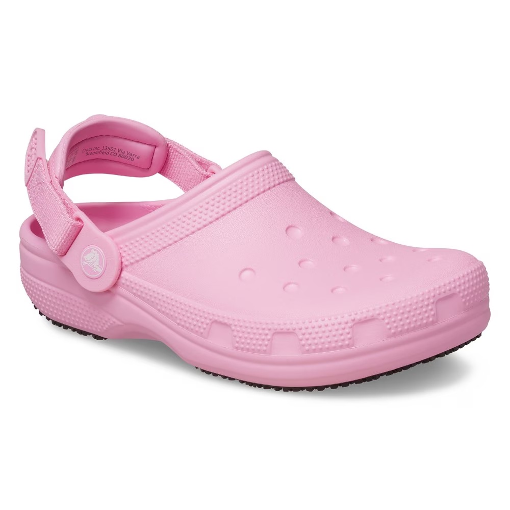 

Классические рабочие противоскользящие сабо Crocs, розовый