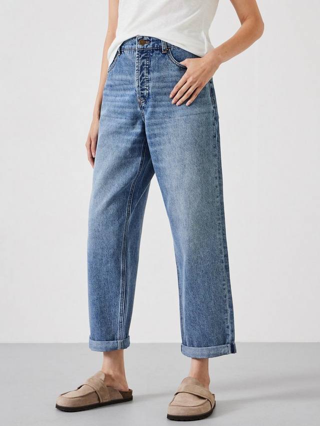 

Кнопка fly джинсы-бойфренды HUSH, цвет Light Blue Authentic