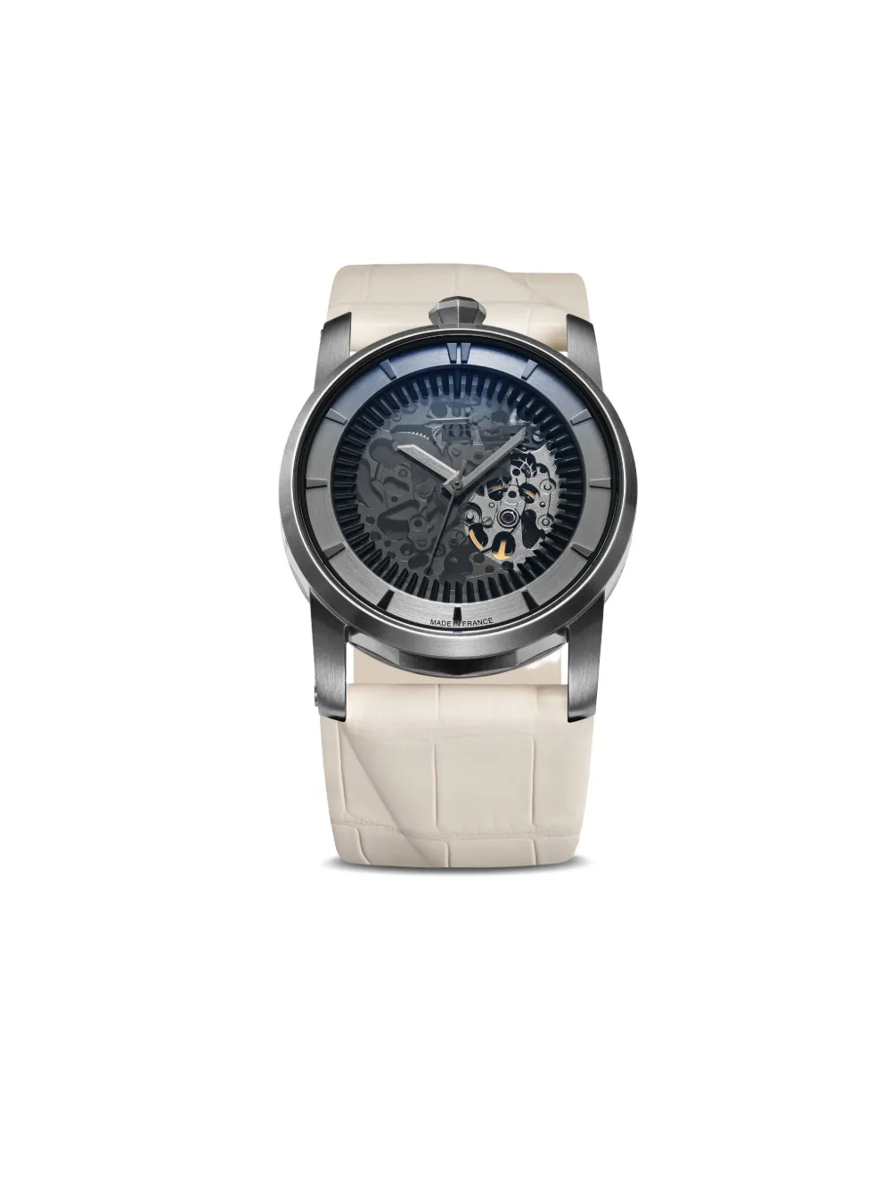 

Часы leather skeleton 40mm Fob Paris, серебряный