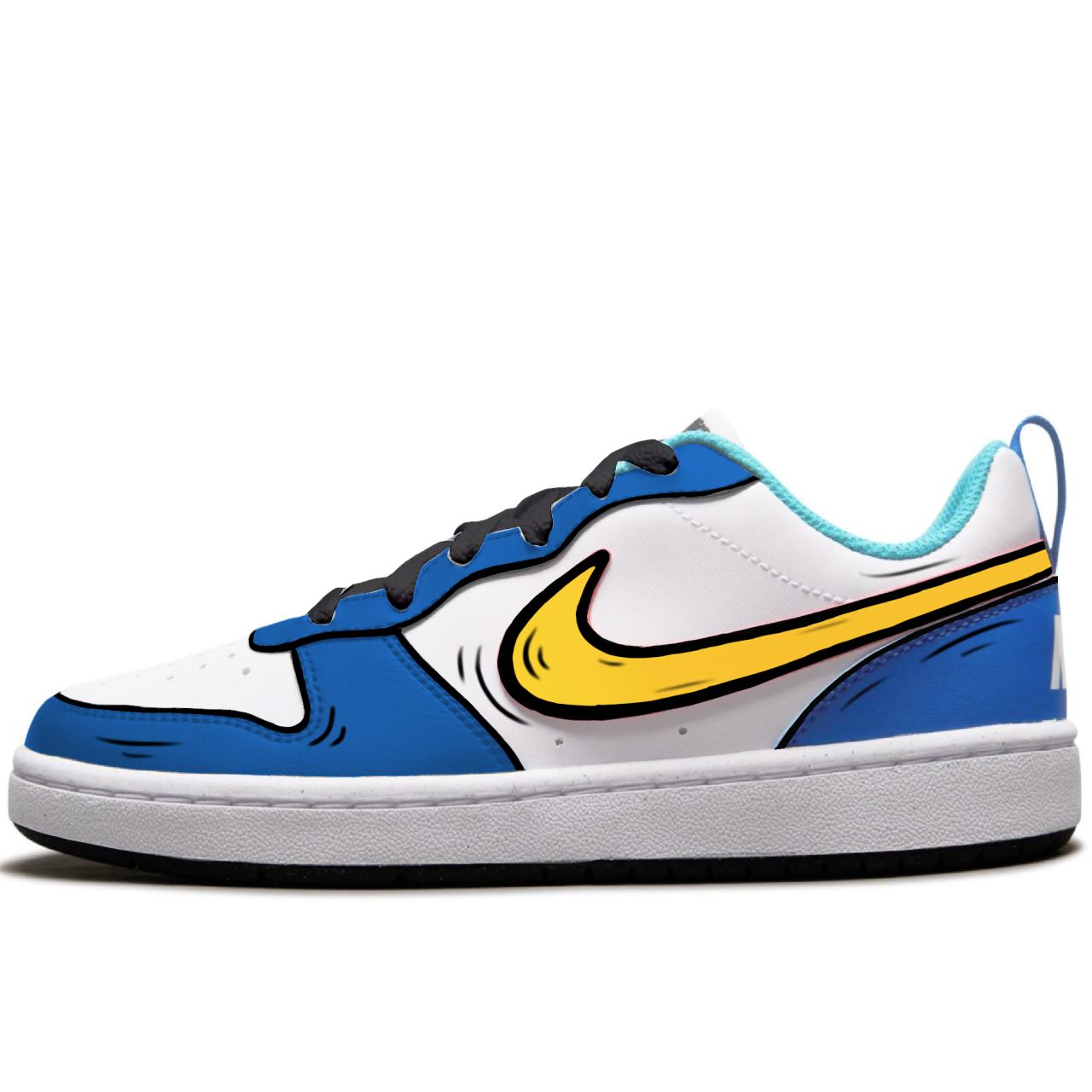 

Детские скейтерские кроссовки Court Borough для младших школьников Nike, желтый/синий