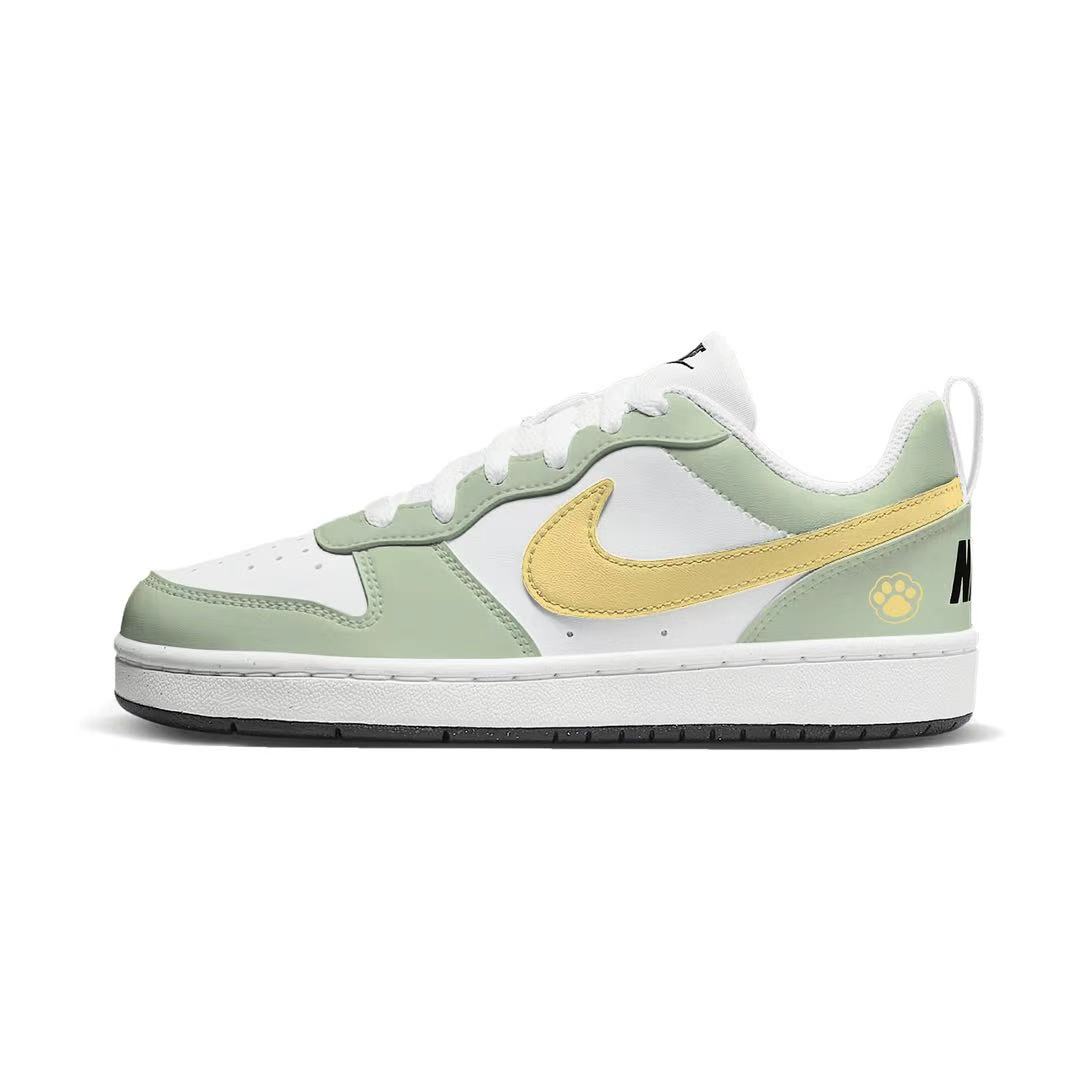 

Court Borough Lime Soft Claw Low top Детские скейтбординг кроссовки Подростки Nike, зеленый
