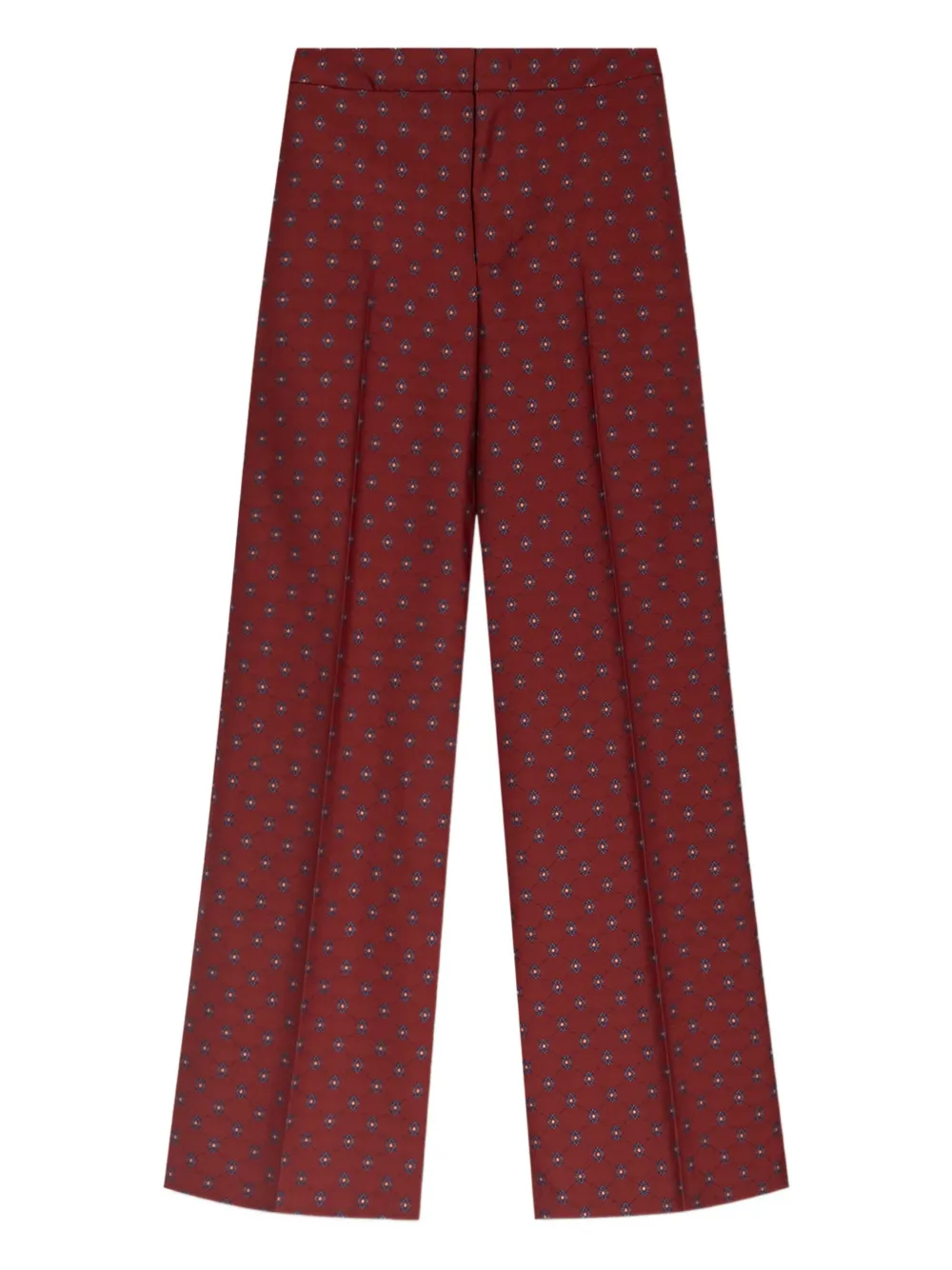 

Расклешенные брюки с жаккардовым узором ETRO, красный