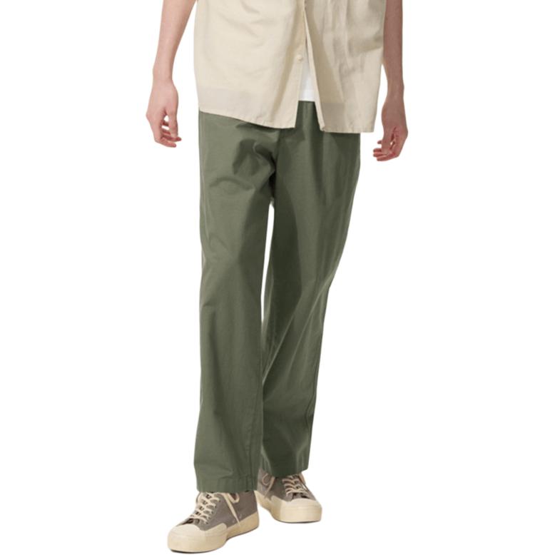 

UNIQLO SS26 Casual Pants Мужские оливковые умеренно зауженные брюки
