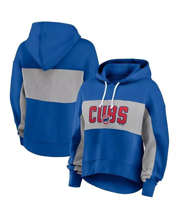 

Женский пуловер с капюшоном и наполнителем Royal Chicago Cubs Fanatics