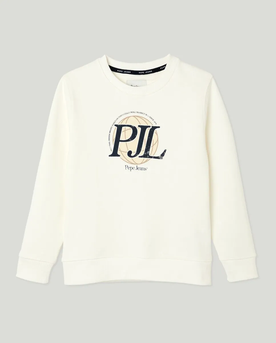 

Толстовка для мальчика с круглым вырезом и графикой PJL Pepe Jeans, цвет Crudo