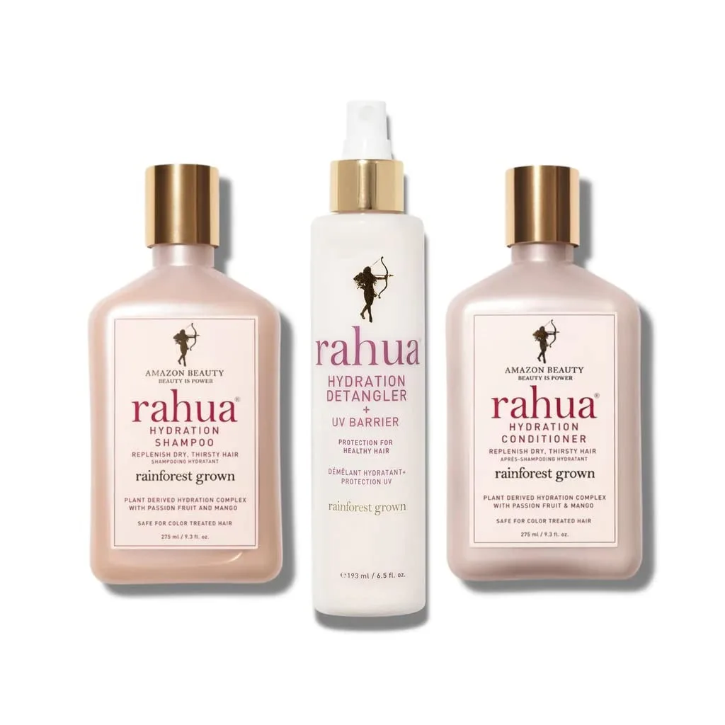 Rahua Hydration Detangling Rituals, кондиционер-распутыватель с UV-защитой 192 мл, шампунь для увлажнения 275 мл, кондиционер для увлажнения 275 мл, набор для ухода за волосами для женщин и мужчин