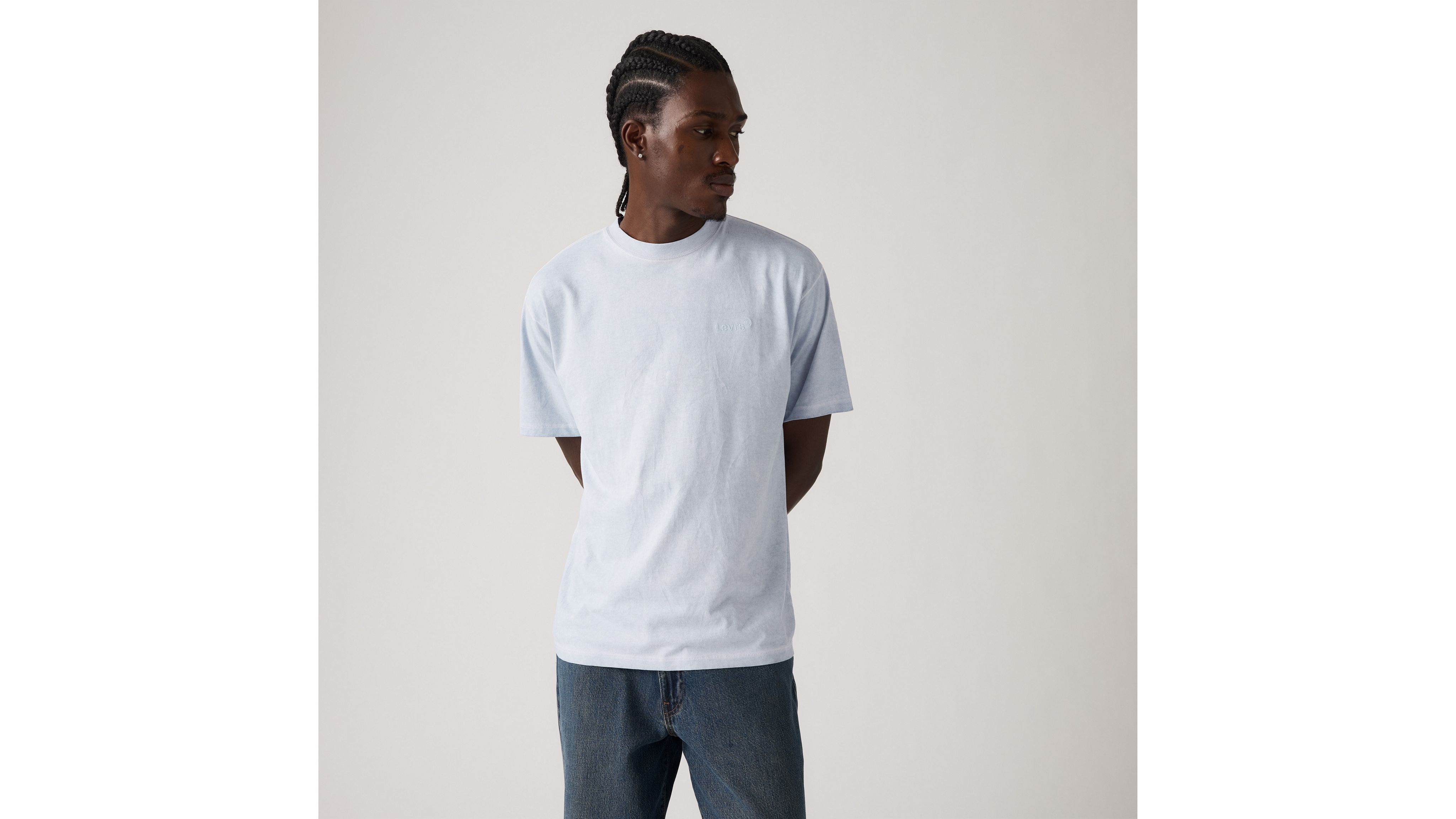 

Винтажная футболка Oil Wash Red Tab Levi's, Oil Wash Niagara Mist - Blue