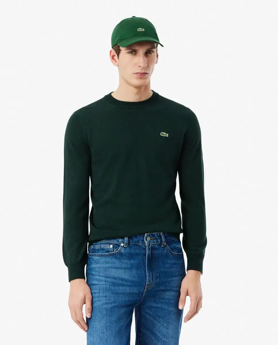 Джемпер мужской Lacoste шерстяной, зеленый