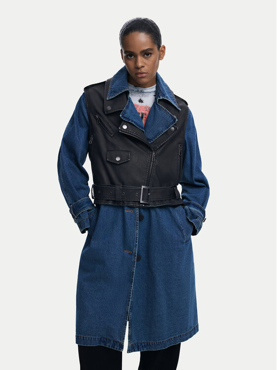 

Демисезонное пальто regular fit Denimbike 25WWEW52 Desigual, синий