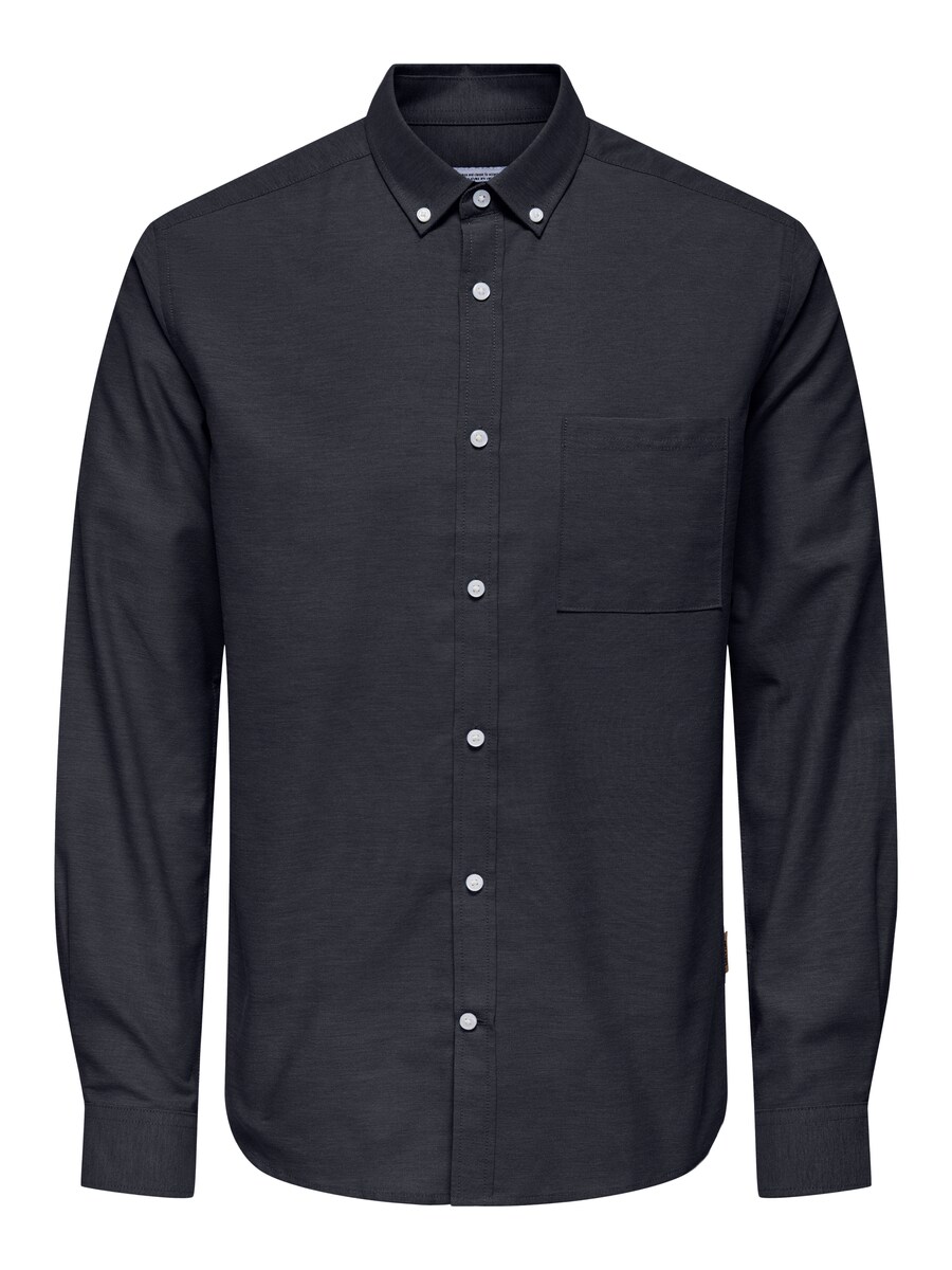

Рубашка Slim Fit на пуговицах Only & Sons Alvares, темно-синий
