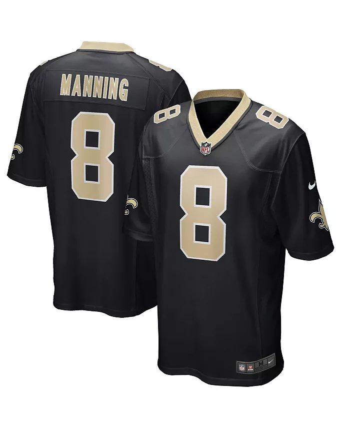 

Мужская черная футболка New Orleans Saints с именем игрока Archie Manning, модель Game Retired Player Jersey Nike
