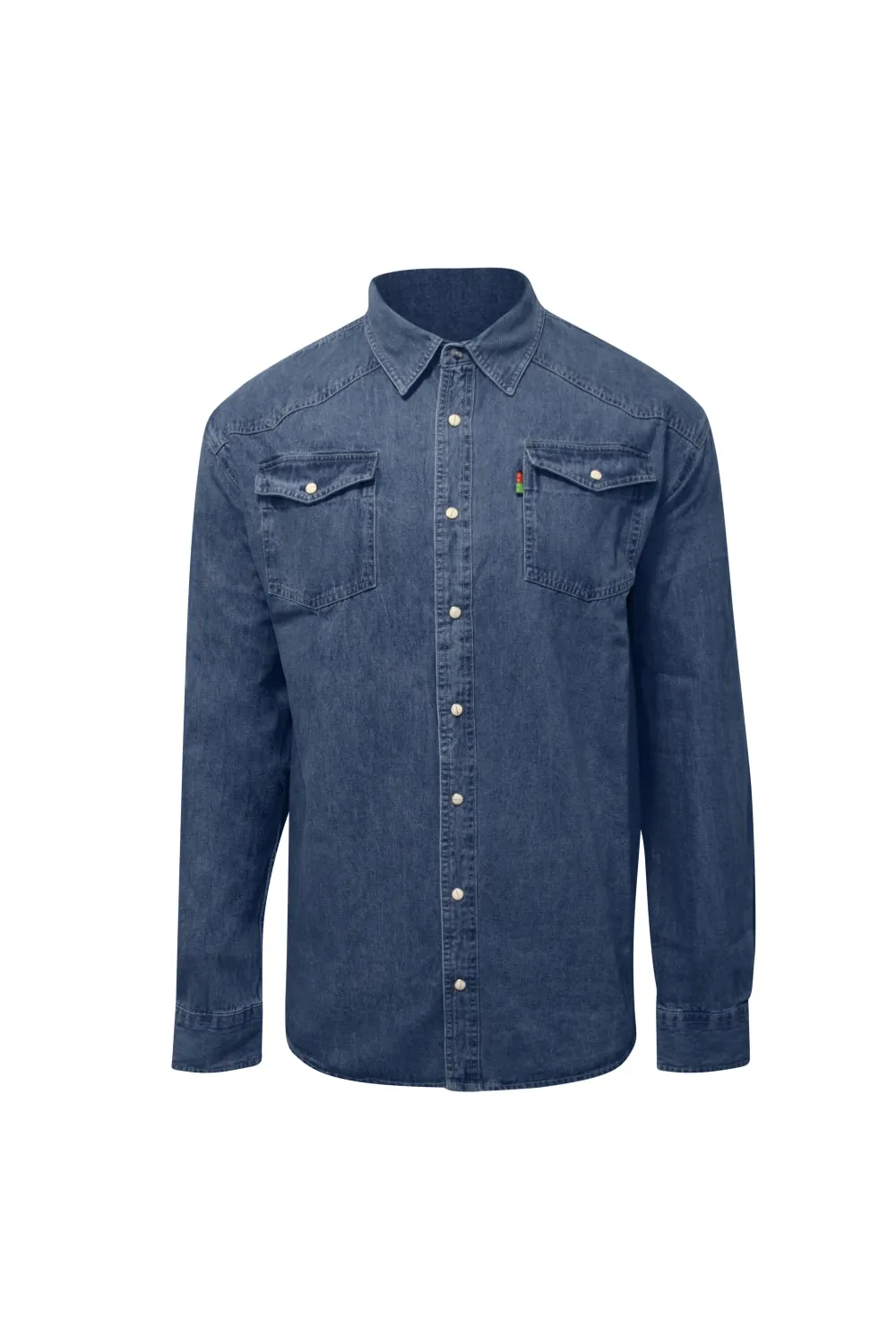 

Джинсовая рубашка в стиле вестерн Kingsize Duke Clothing, синий