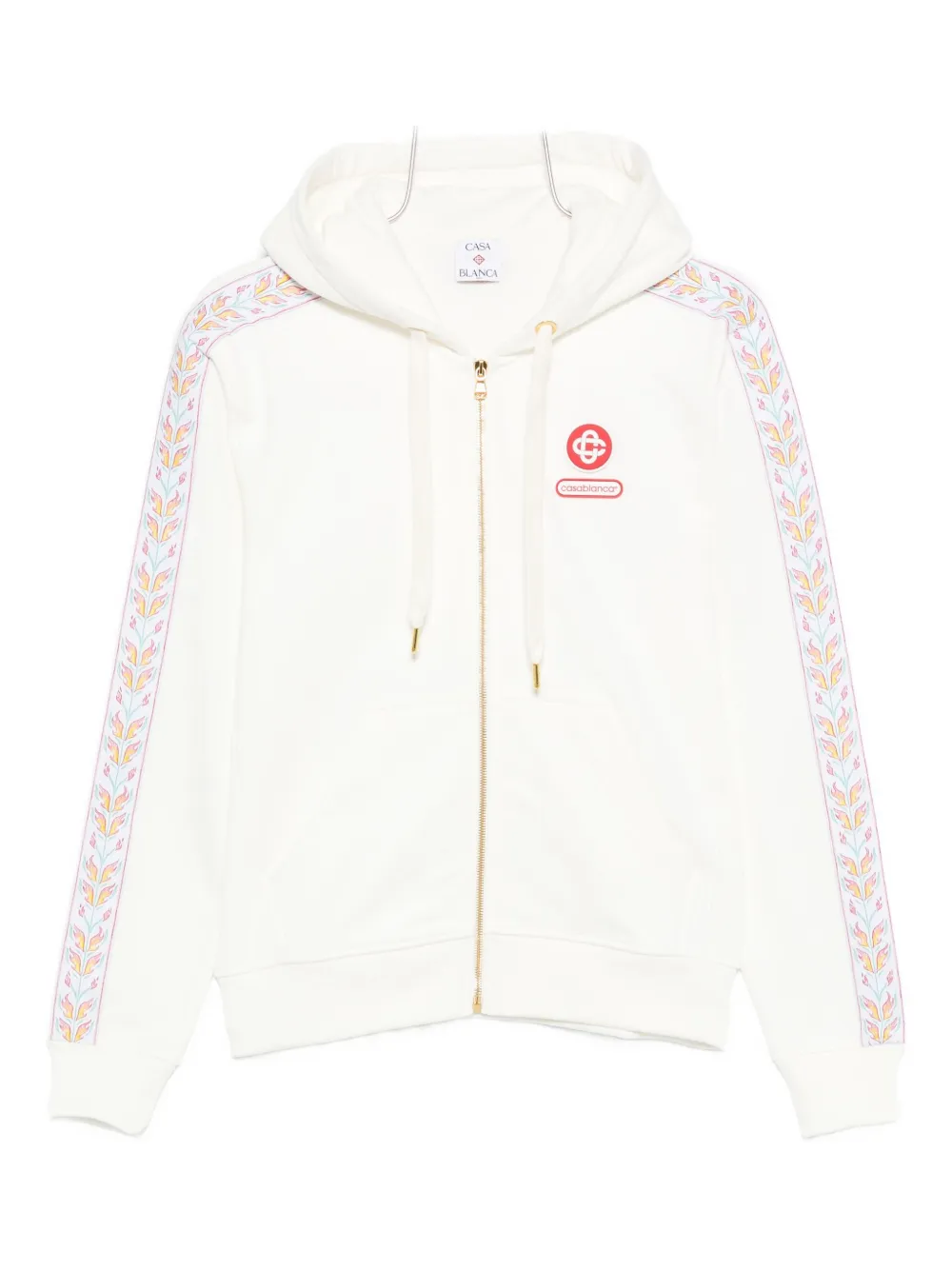 

Куртка с капюшоном и вышитым логотипом Casablanca, белый