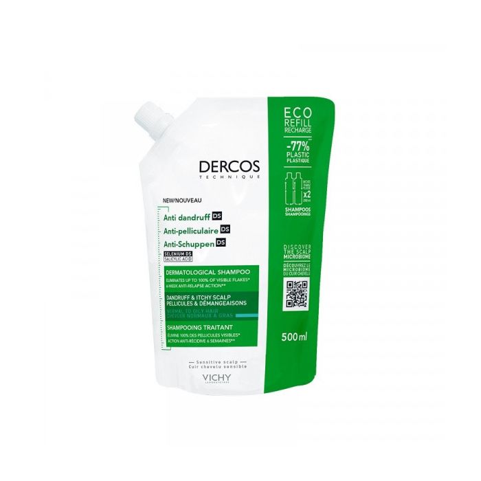 

Шампунь Dercos Technique Ecorefill Champú Anticaspa para Cabello Normal o Graso Vichy, 500 ml