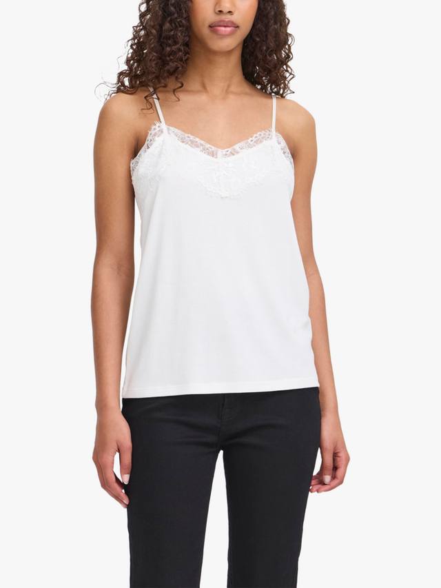 

Топ-бюстье с кружевной отделкой ICHI, Cloud Dancer