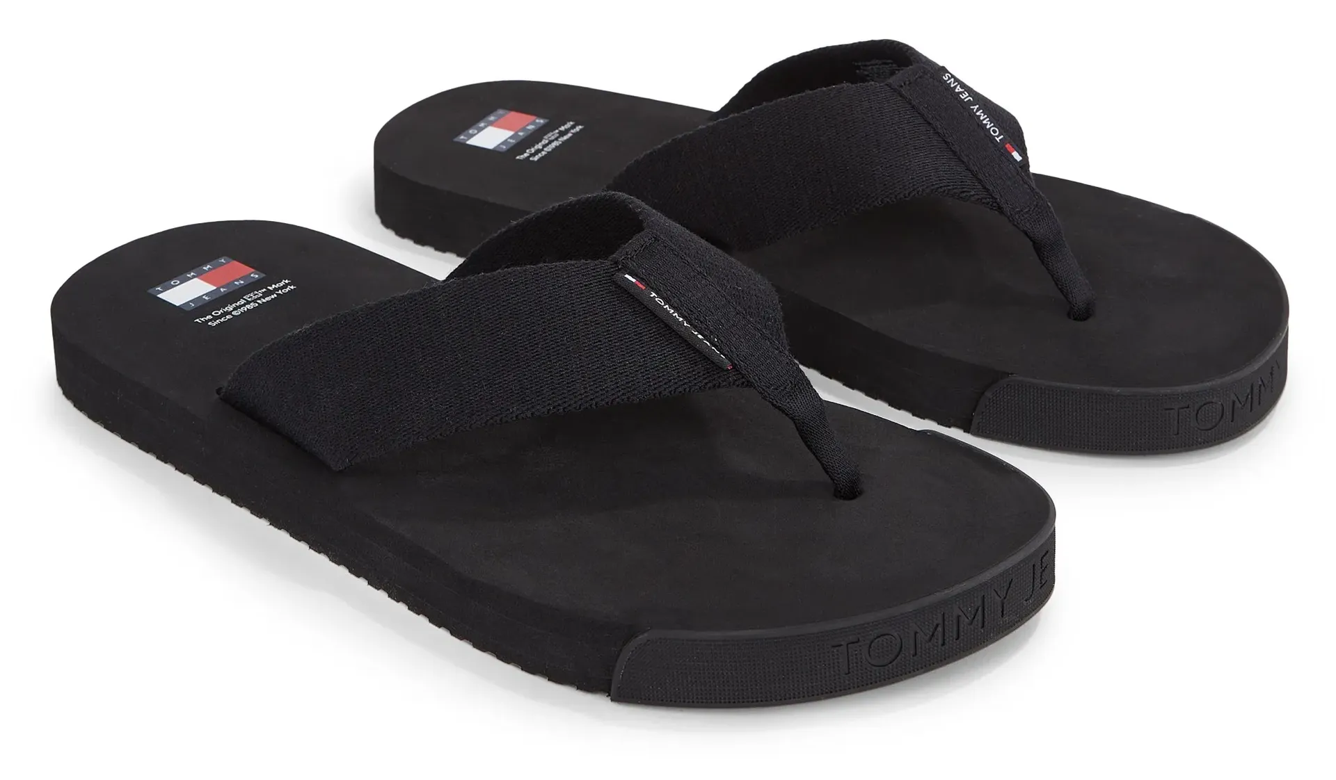 

Шлепанцы Tommy Jeans "TJM ELEVATED FLIP FLOP", летняя обувь, тапочки, горки для бассейна, обувь для купания, с этикеткой, черный