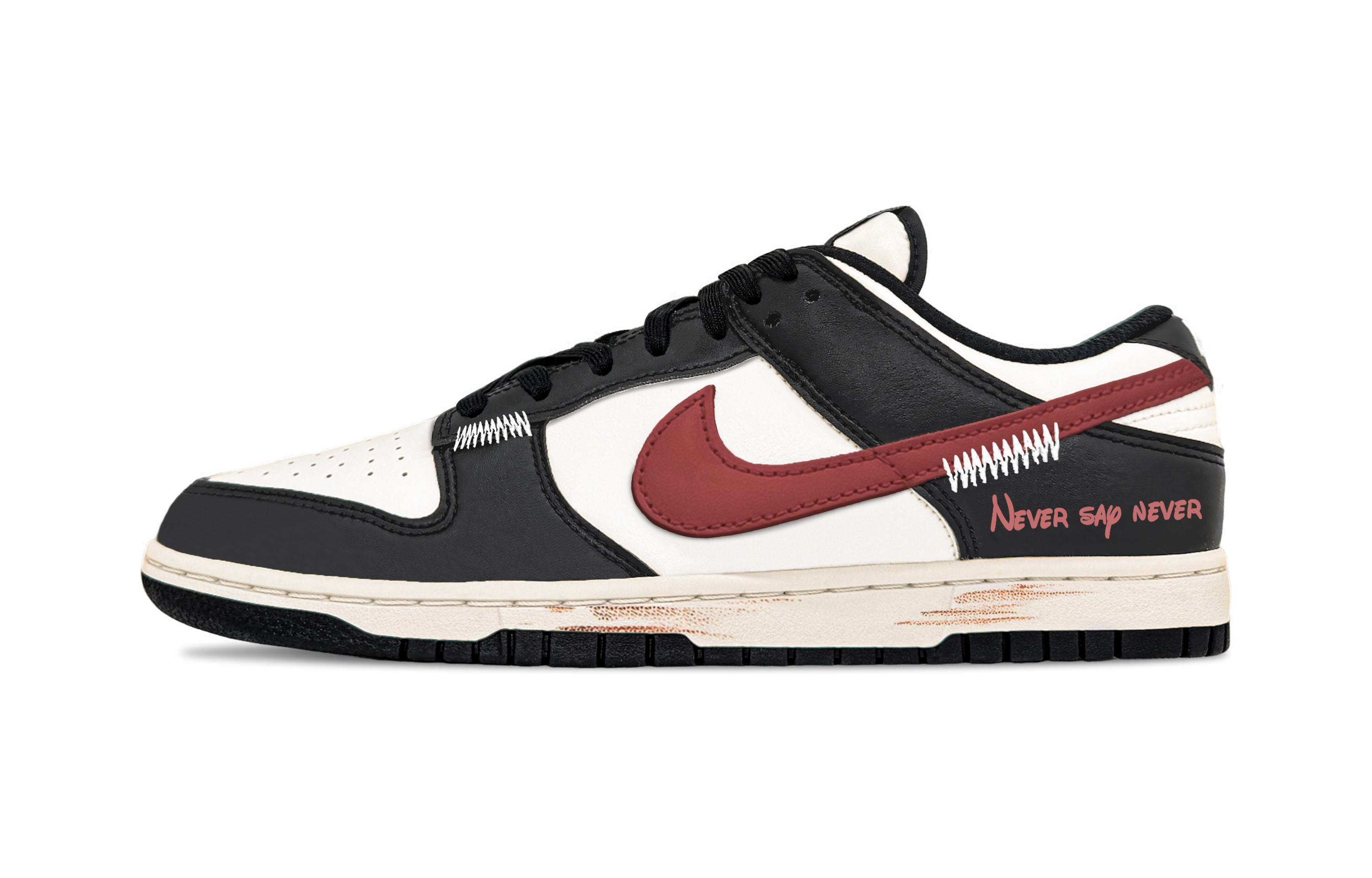 

Nike Кроссовки для скейтбординга Dunk Blood Shadow Rhapsody, износостойкие, низкие, мужские, красные, черные