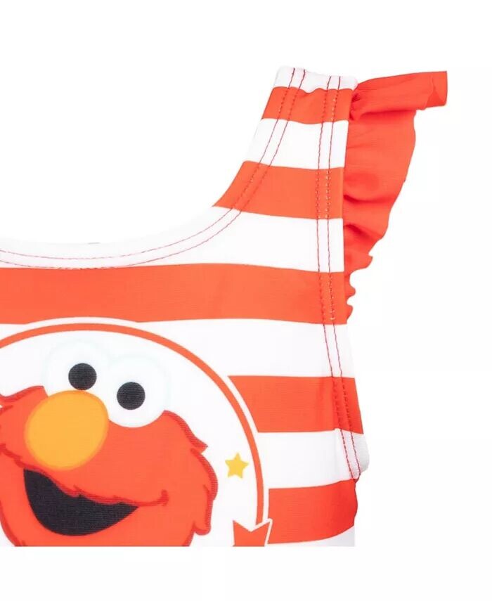 Цельный купальный костюм Elmo для девочек Sesame Street, красный — фото 4