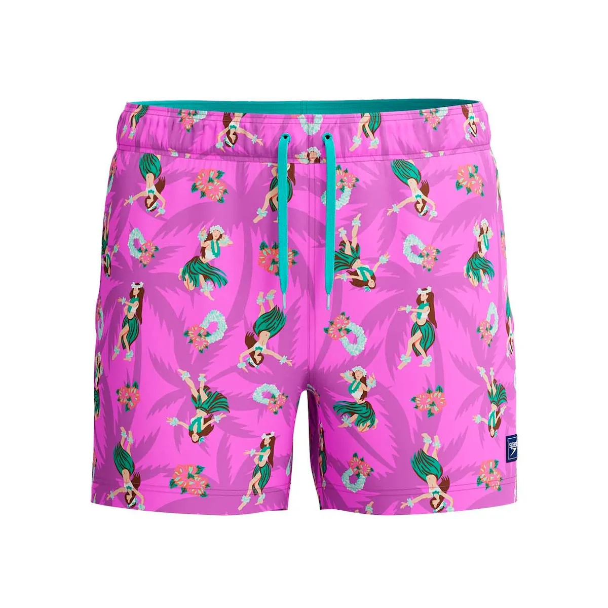 

Мужские шорты с круглым принтом и краем для волейбола 14" Speedo, фуксия