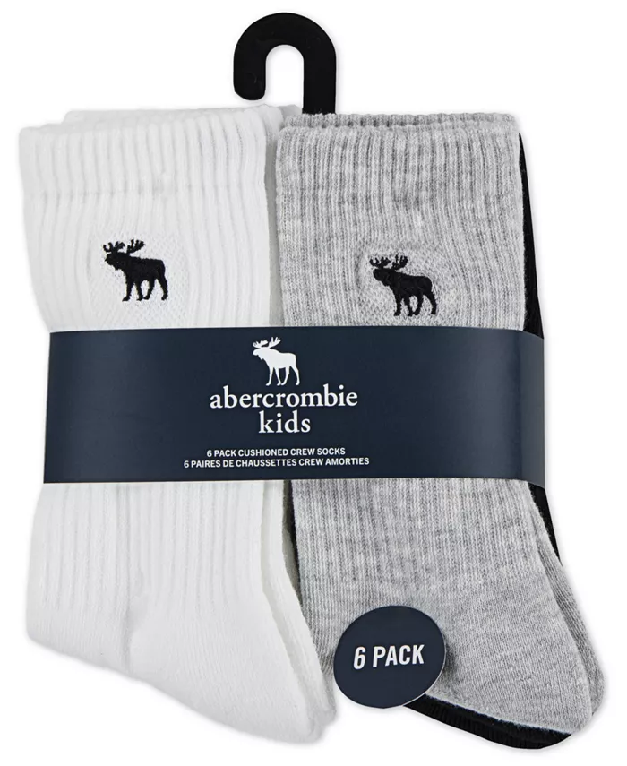 6 пар базовых нейтральных носков-гольф Abercrombie Kids, мультиколор — фото 3