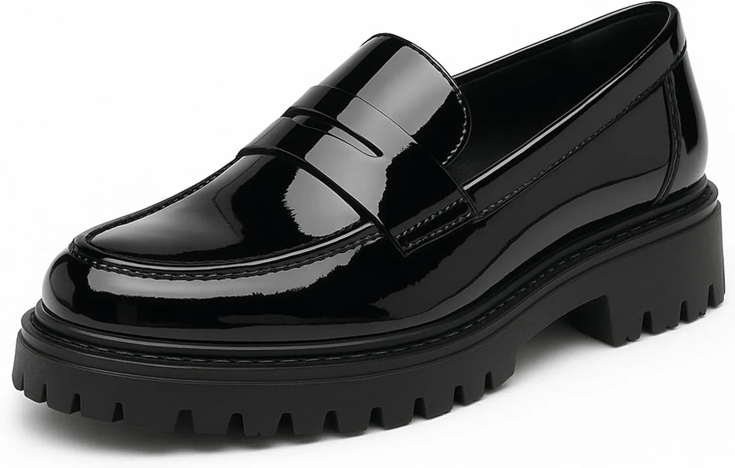Туфли-лоферы Solaress 2417 Penny Loafer для повседневной носки и офиса solaress seyahat aksesuarları, Black (Black Varnish)