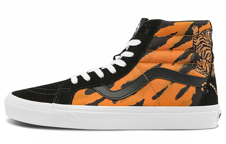 Кроссовки Vans SK8 Hi Reissue Tiger Black Orange