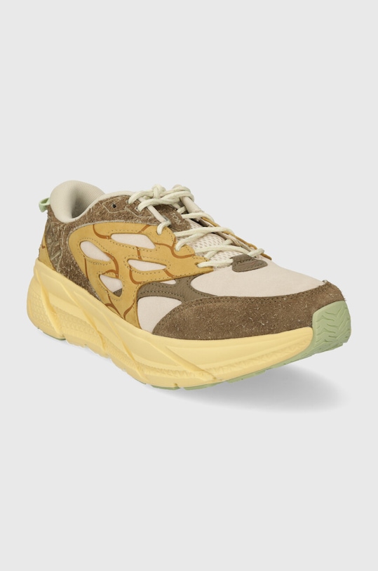 Кроссовки Clifton L Suede TP Hoka, зеленый — фото 2