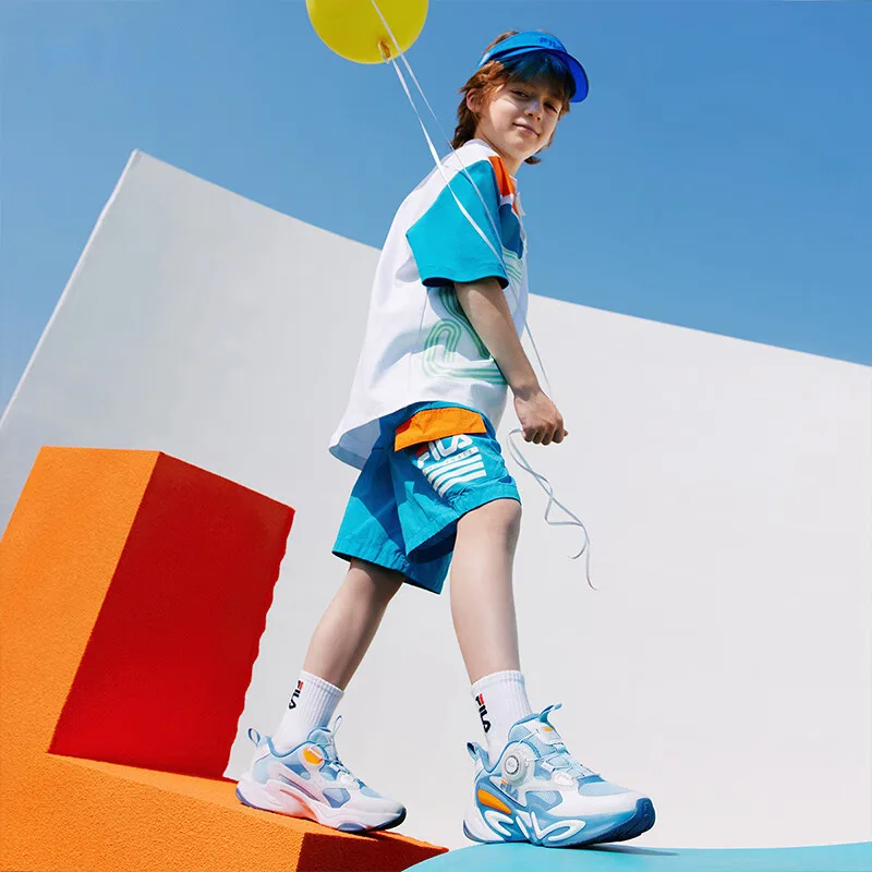 FILA KIDS Детские кроссовки для бега low top синие белые — фото 3