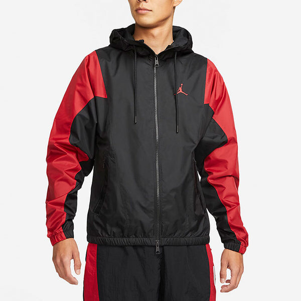 Куртка Air Jordan Contrasting Colors Casual Sports Hooded Jacket Black, черный — фото 3