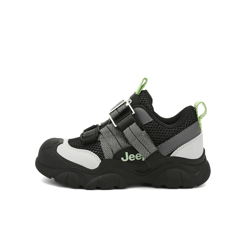 

Дышащие низкие детские повседневные кроссовки Kids' Jeep, черный/серый